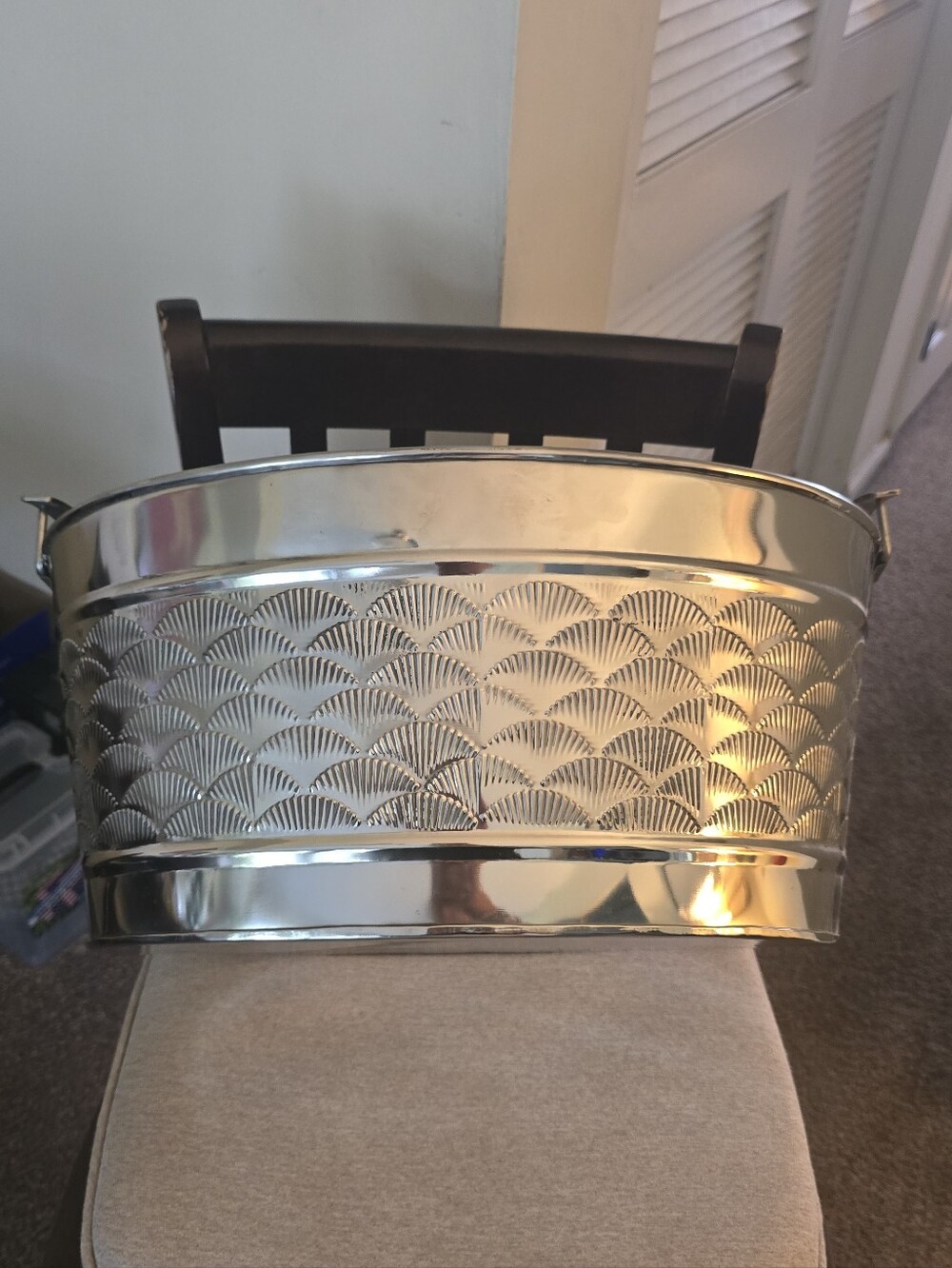 Stainless Metal Beverage Tub with Handles